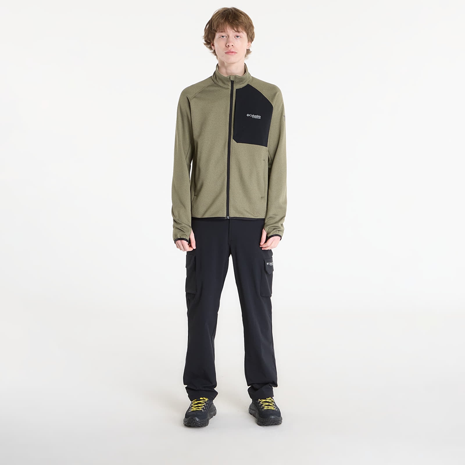 Hættetrøjer og sweatshirts Columbia Triple Canyon™ II Functional Grid Fleece Jacket Stone Green Heather/ Black