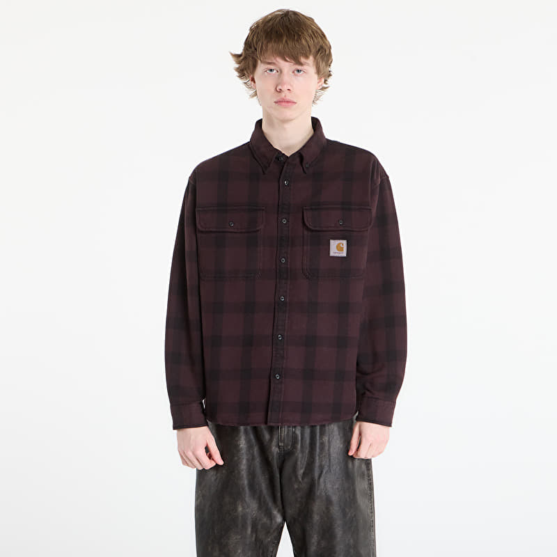Overhemd Carhartt WIP L/S Edmands Shirt UNISEX Edmands Check/ Natural/ Palisander