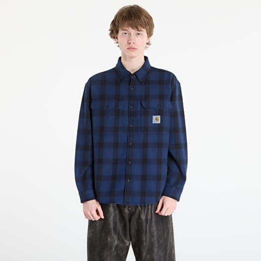 Skjorte Carhartt WIP L/S Edmands Shirt UNISEX Edmands Check/ Natural/ Jupiter