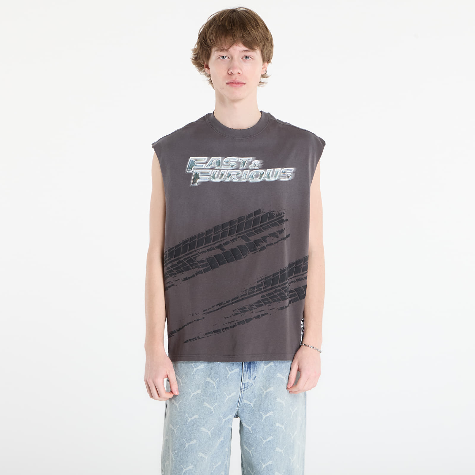 Тениска Puma x Fast & Furious Cutoff Dusky Gray L