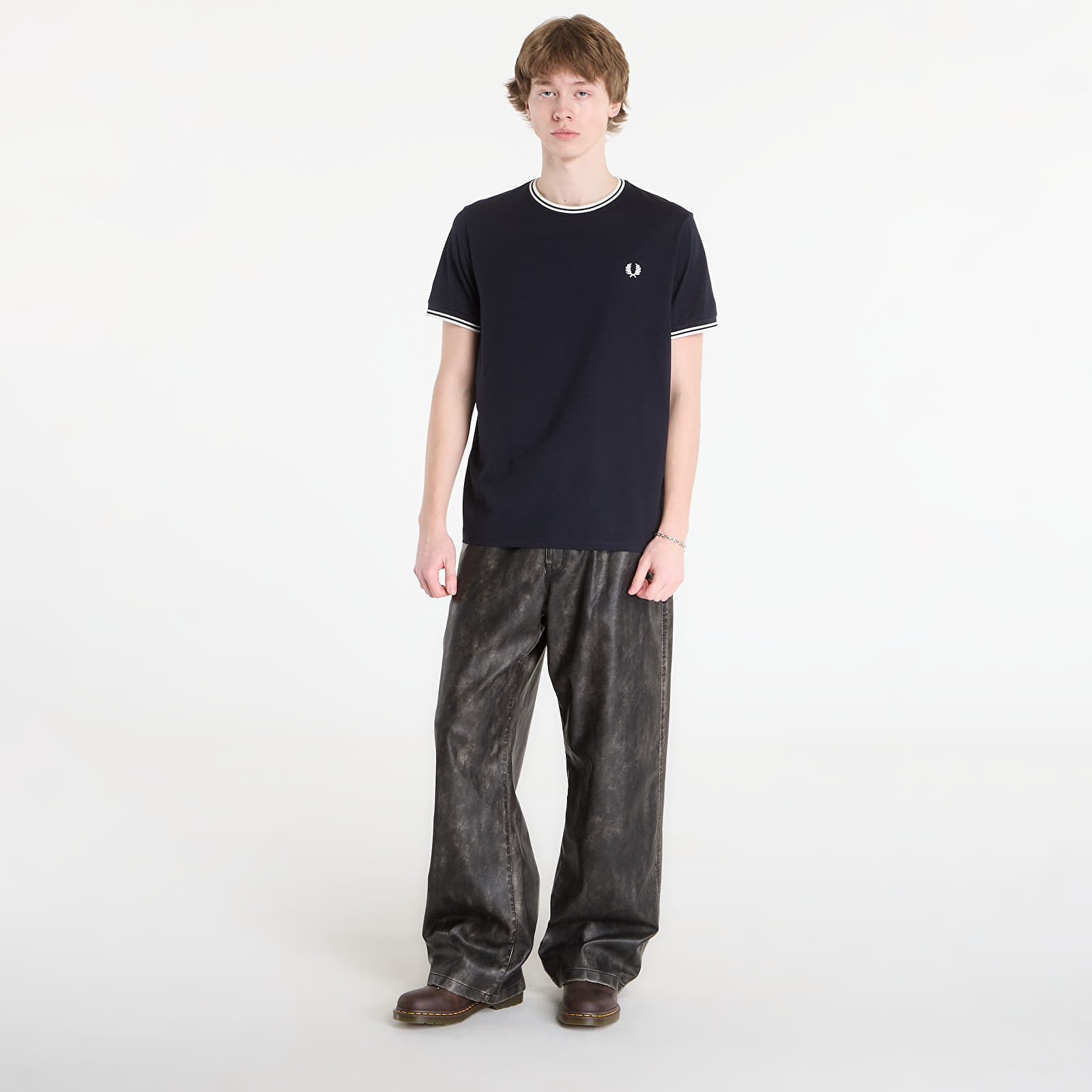 T-shirts FRED PERRY Twin Tipped T-Shirt Navy