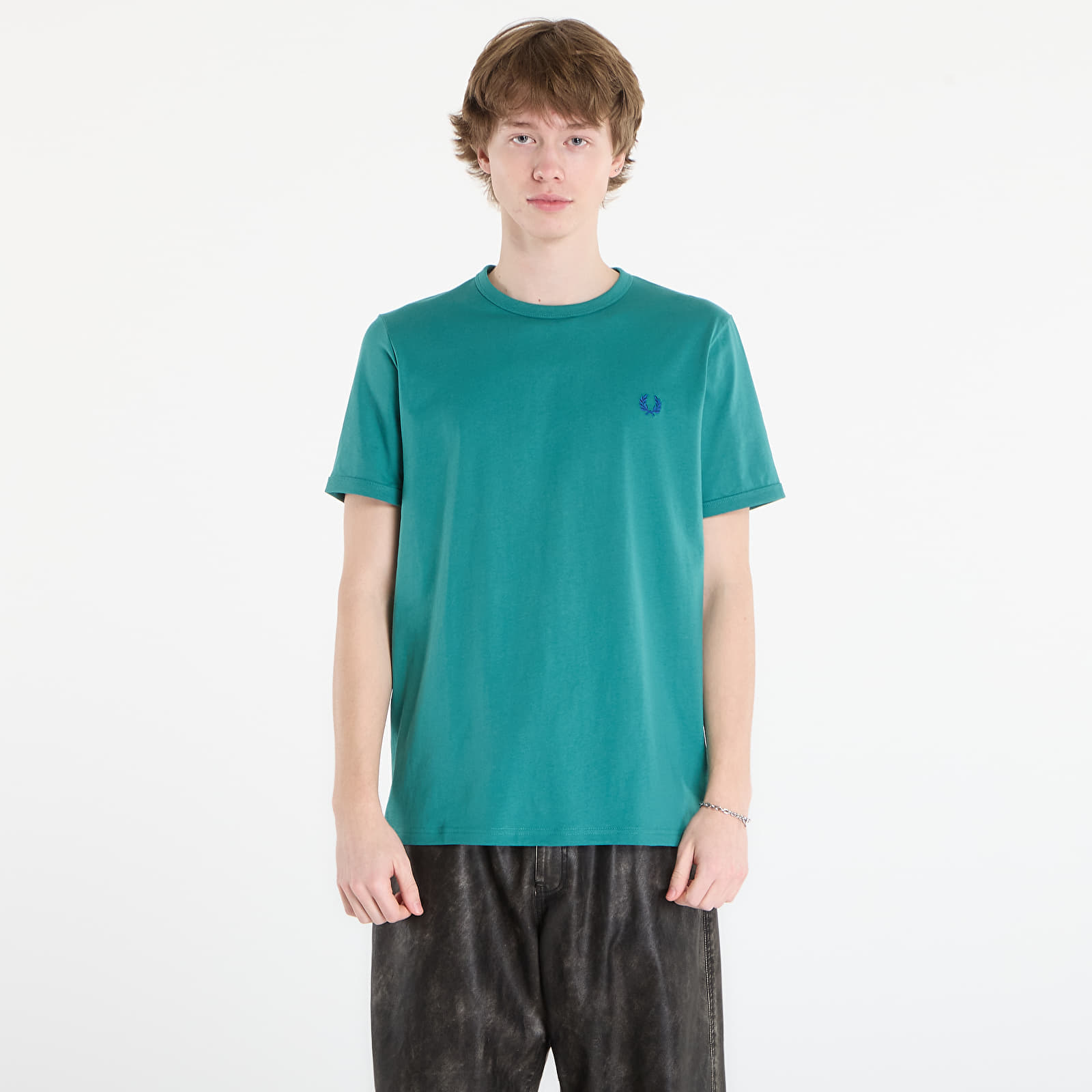 Tricou FRED PERRY Ringer T-Shirt Deep Mint L
