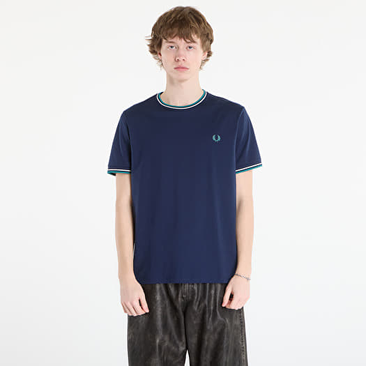 T-shirt FRED PERRY Twin Tipped T-Shirt Tnsbl/ Snwht/ Dpmt