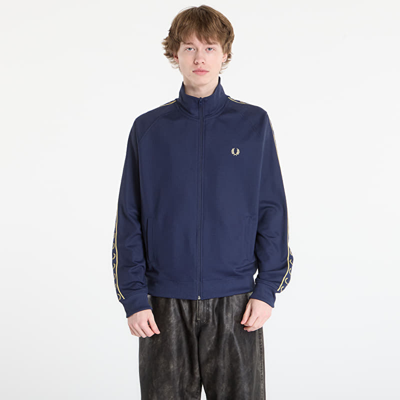 Sweatshirt FRED PERRY Contrast Tape Track Jacket Tennisb/ Champagn