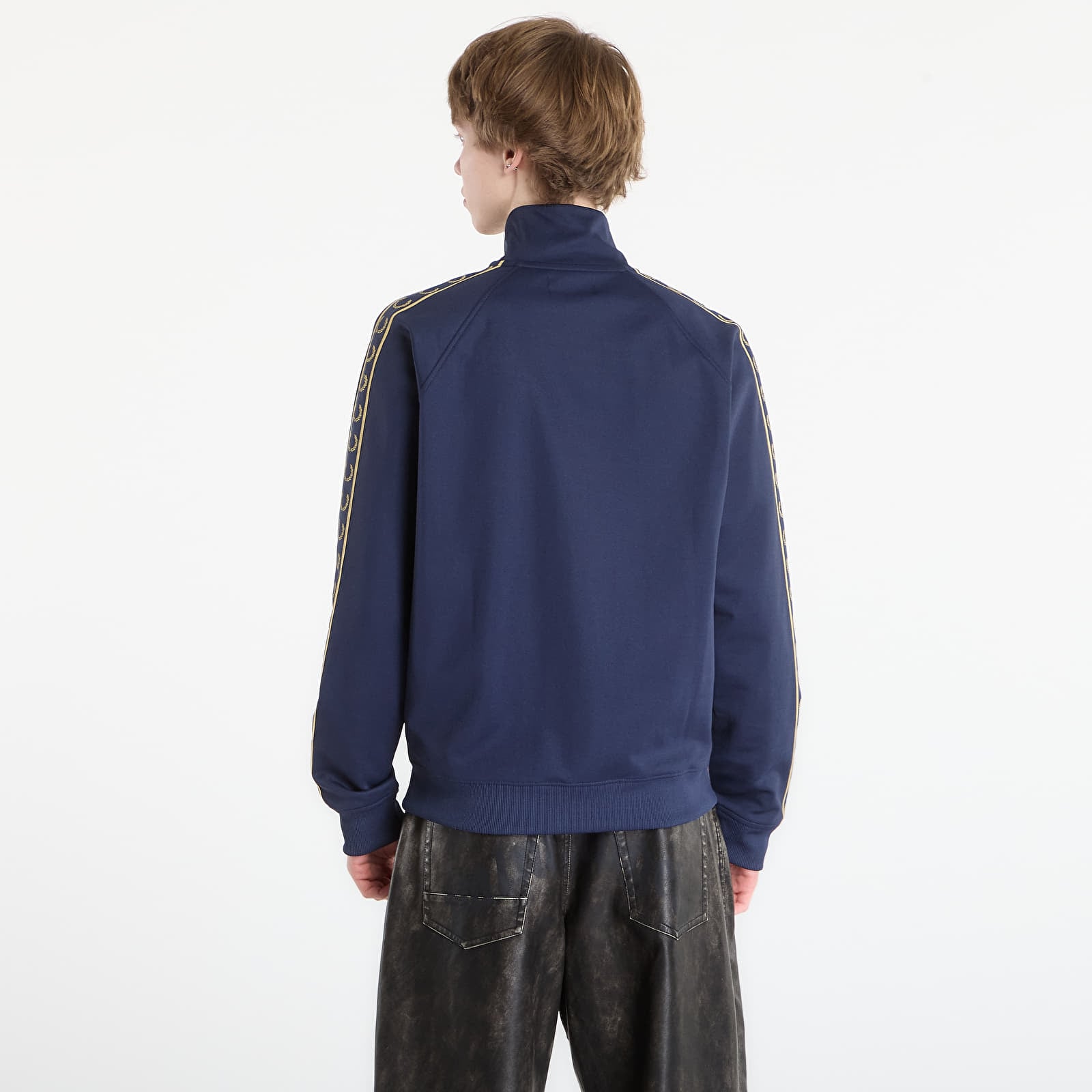 Hoodies and sweatshirts  FRED PERRY Contrast Tape Track Jacket Tennisb/ Champagn