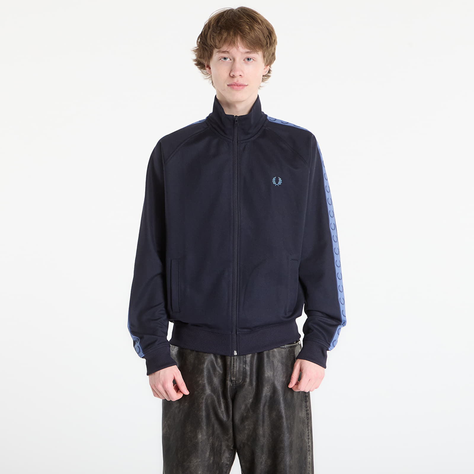 Суитшърт FRED PERRY Contrast Tape Track Jacket Nvy/ Acebl/ Tnsbl M