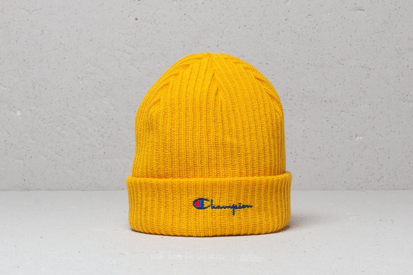 Champion yellow beanie best sale
