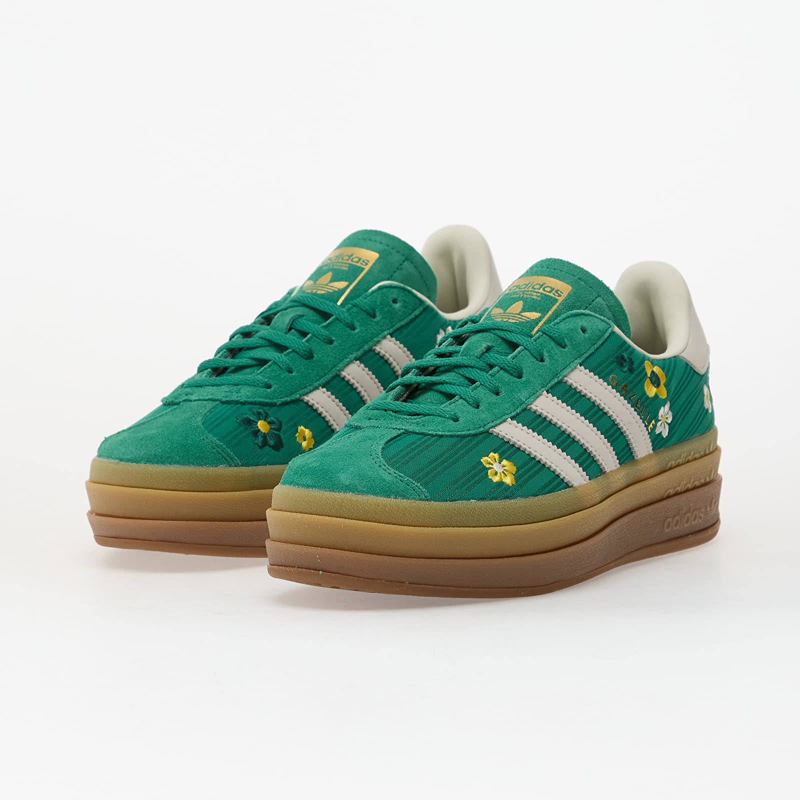 Dámské tenisky a boty adidas Gazelle Bold Bold Green/ Off White/ Eqt Yellow