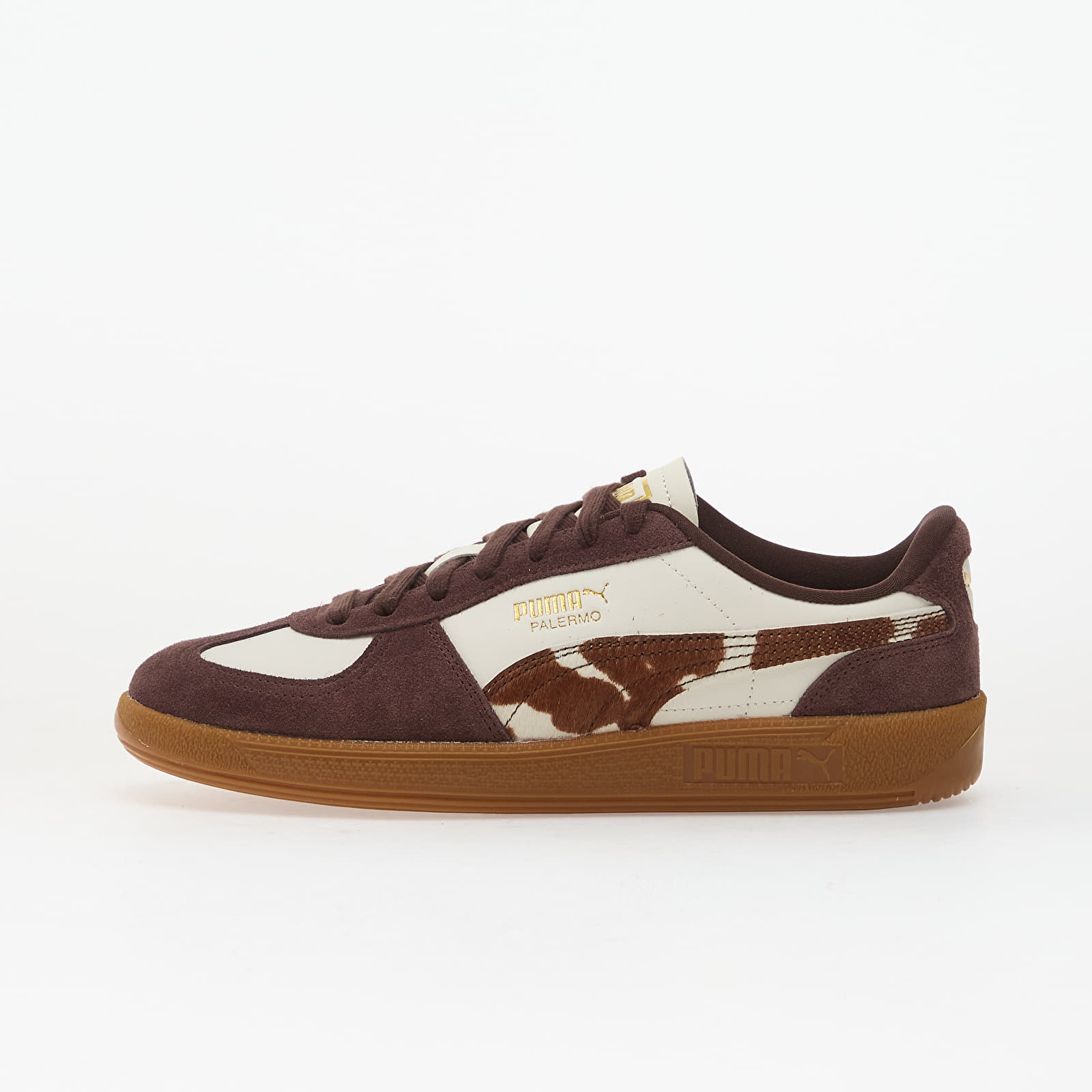 Damen Sneaker und Schuhe Puma Palermo Cow Wns Warm White-Chocolate Brown-Gum