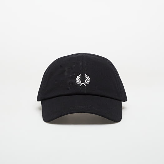 Mütze FRED PERRY Pique Classic Cap Black/ Snowwhite