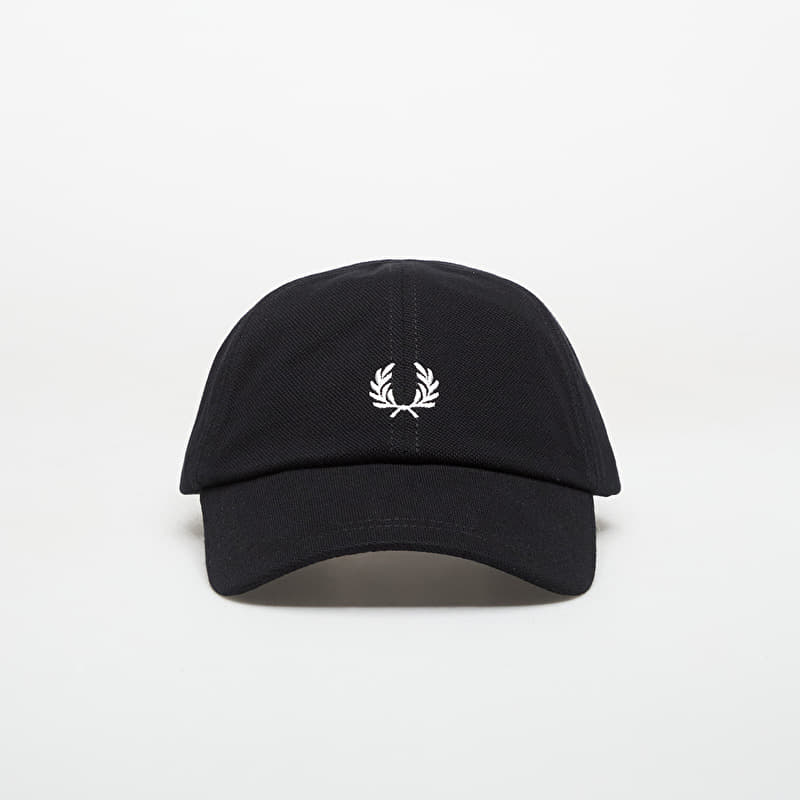 Kšiltovka FRED PERRY Pique Classic Cap Black/ Snowwhite