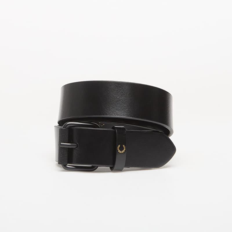 FRED PERRY Classic Leather Belt Black