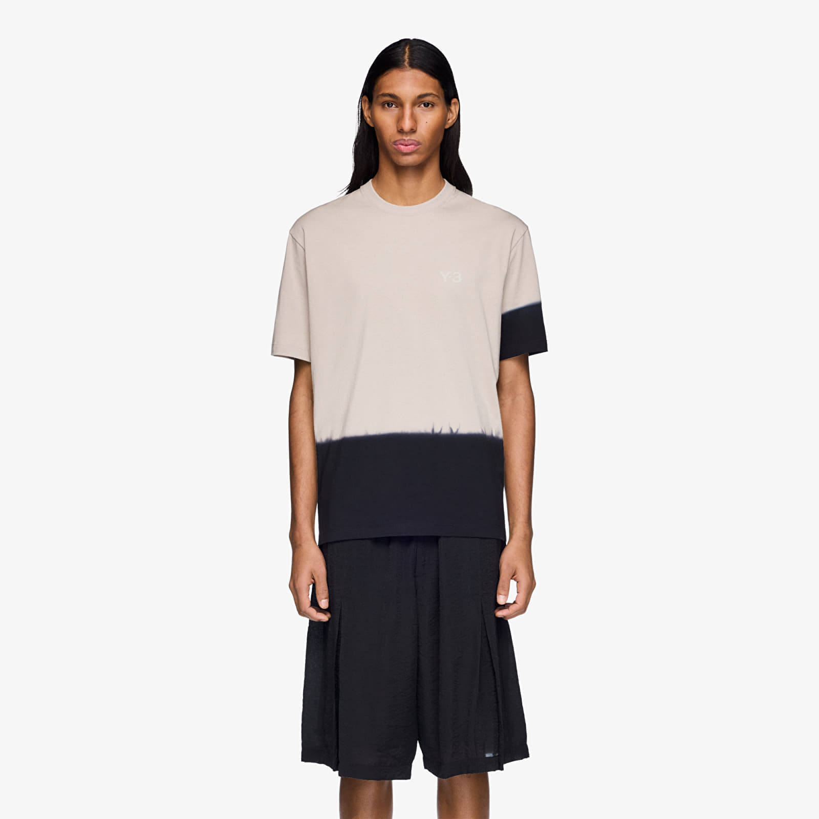 Tricou Y-3 Dipped Regular Short Sleeve T-Shirt Light Brown/ Black L