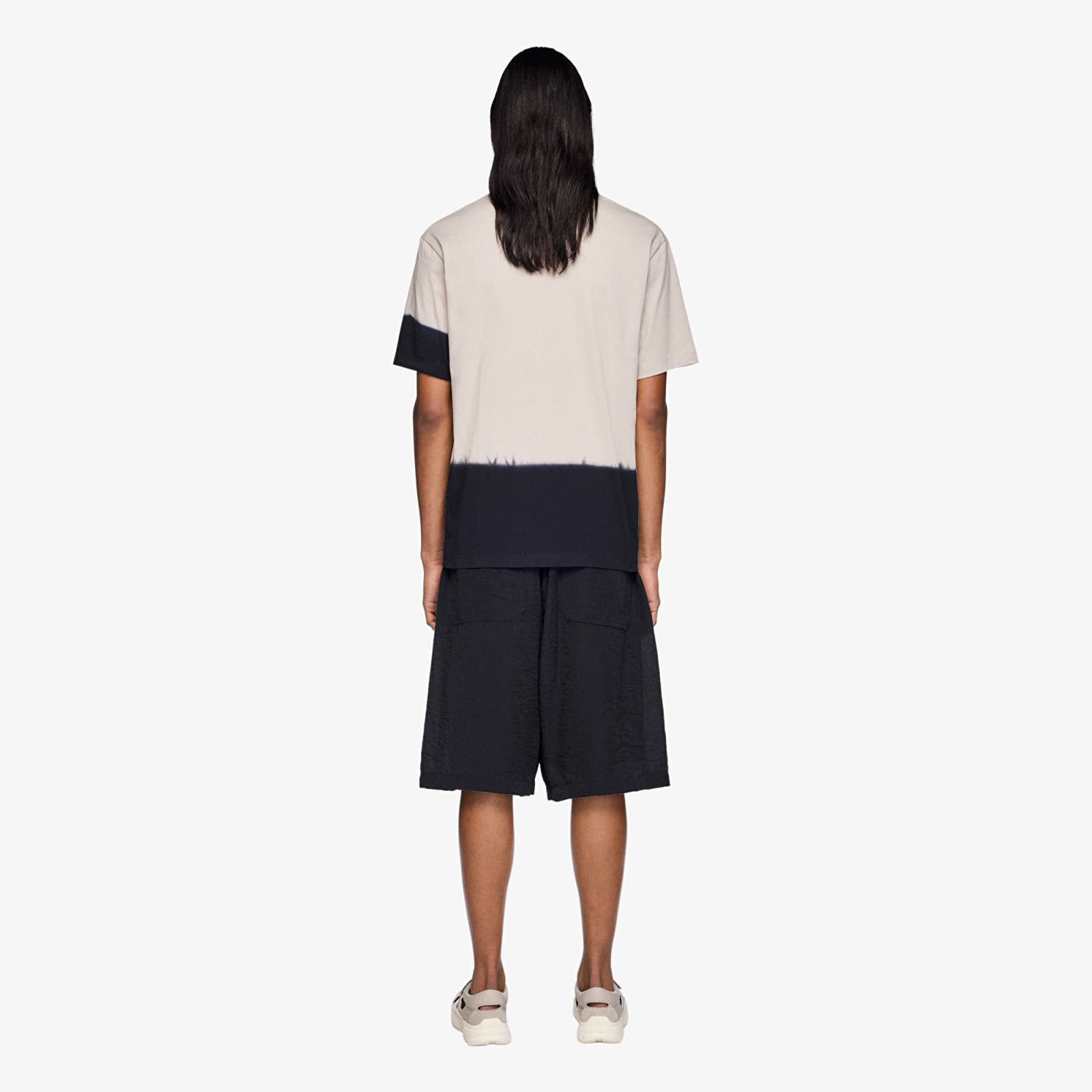 T-shirts  Y-3 Dipped Regular Short Sleeve T-Shirt Light Brown/ Black