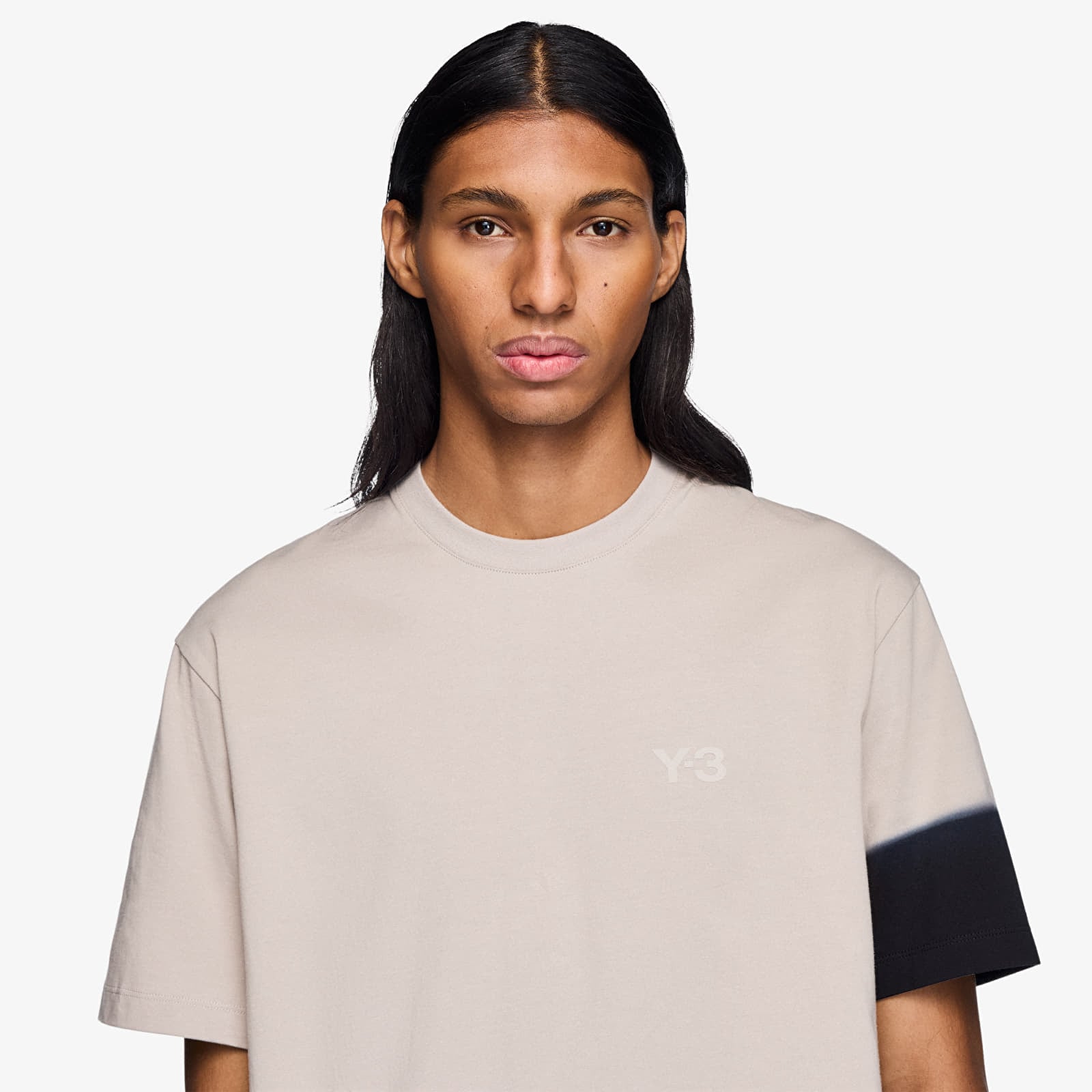 T-shirts  Y-3 Dipped Regular Short Sleeve T-Shirt Light Brown/ Black