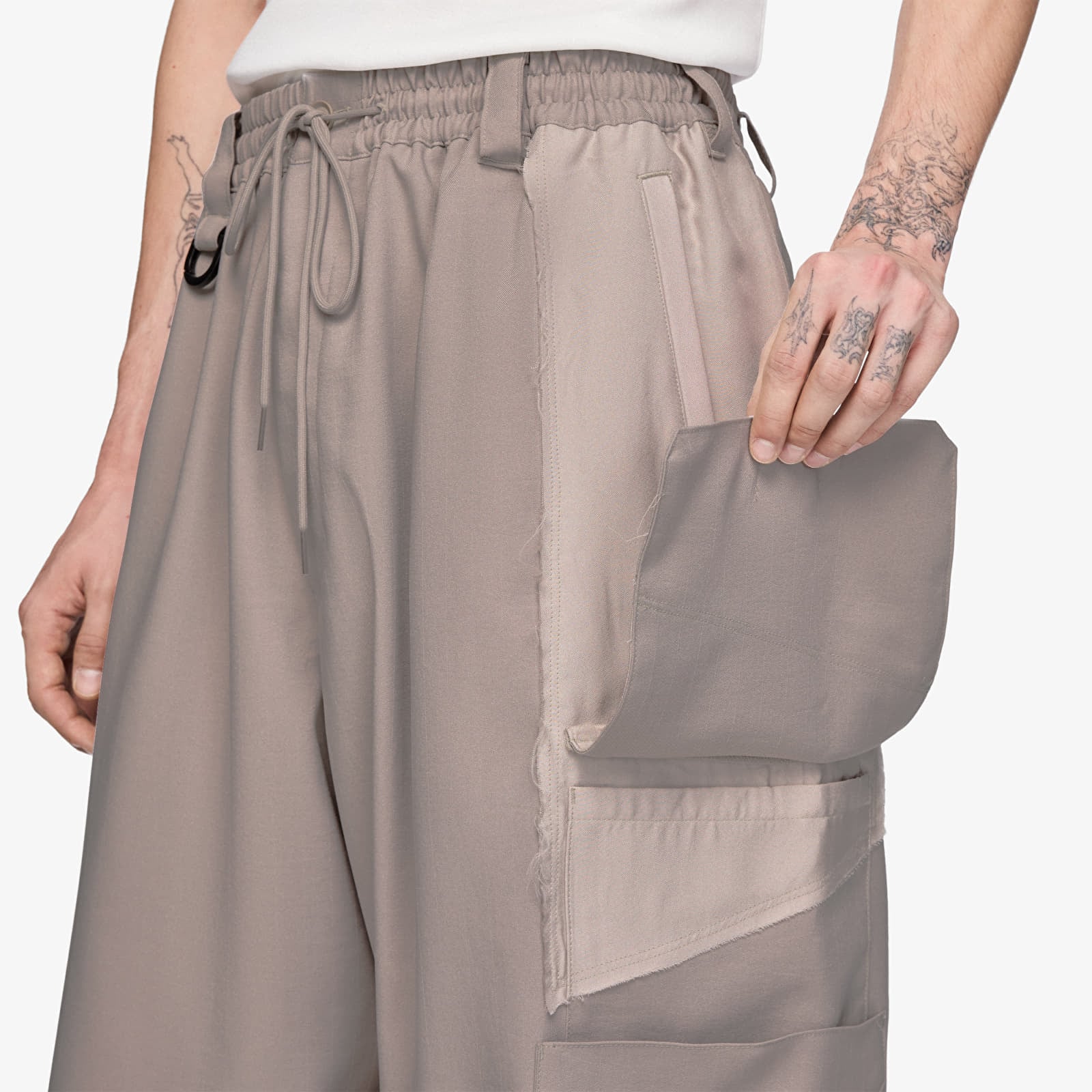 Spodnie Y-3 Sport Uniform Straight Trousers Light Brown/ Black