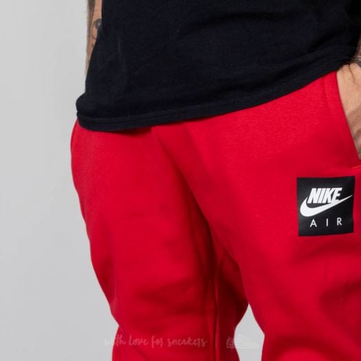 Nike air fleece pants red discount