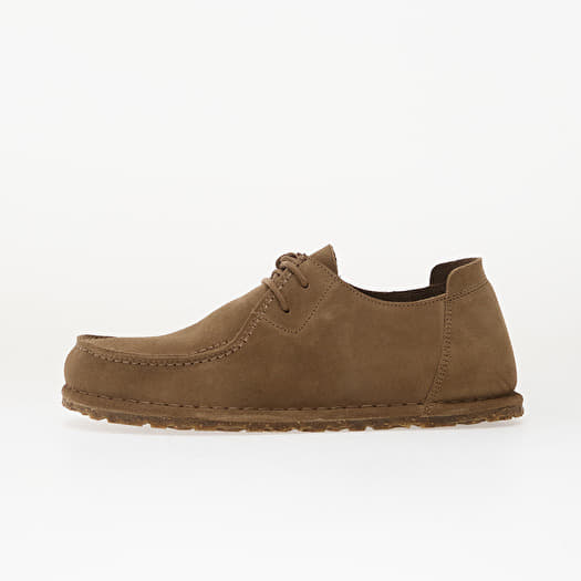 Birkenstock Utti Lace Suede Leather Unisex Gray Taupe