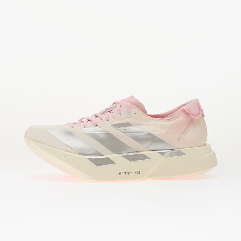 adidas Adizero Adios Pro 4 Core White/ Silver Met./ Clear Pink