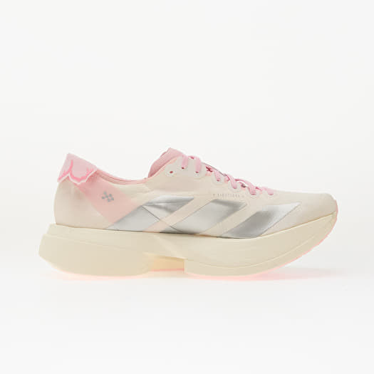 adidas Adizero Adios Pro 4 Core White/ Silver Met./ Clear Pink