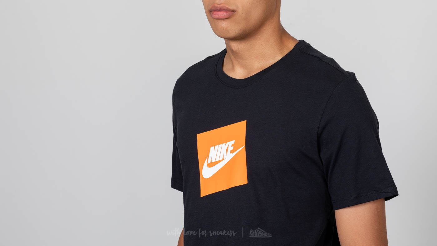 T shirts Nike Sportswear Short Sleeve Futura Box Tee Black Footshop