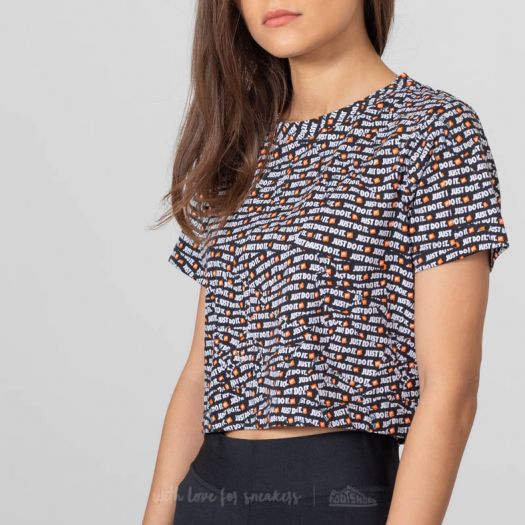 Camisetas Nike Just Do It Cropped T-Shirt Black Footshop