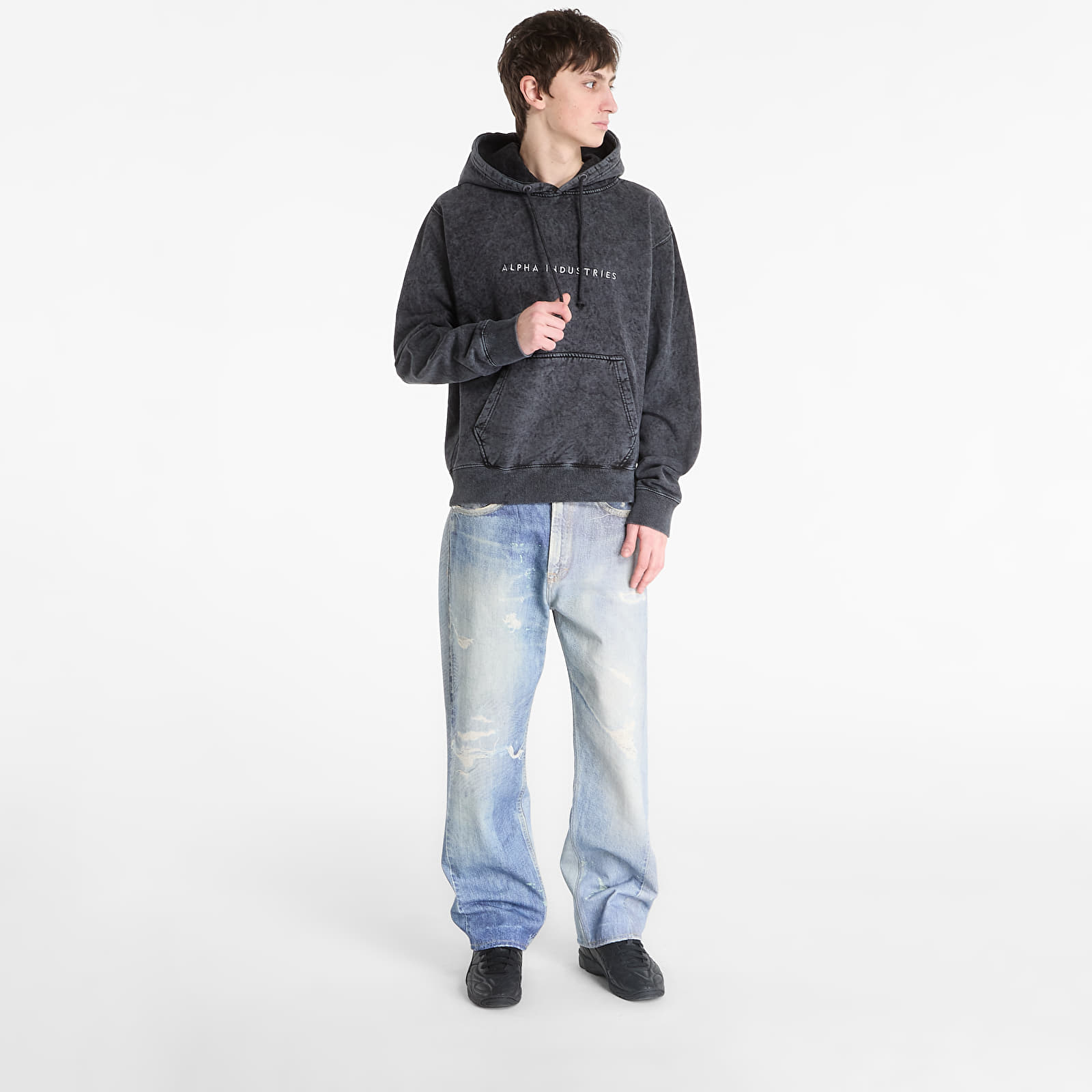 Hoodies and sweatshirts Alpha Industries Acid Logo Hoodie Black