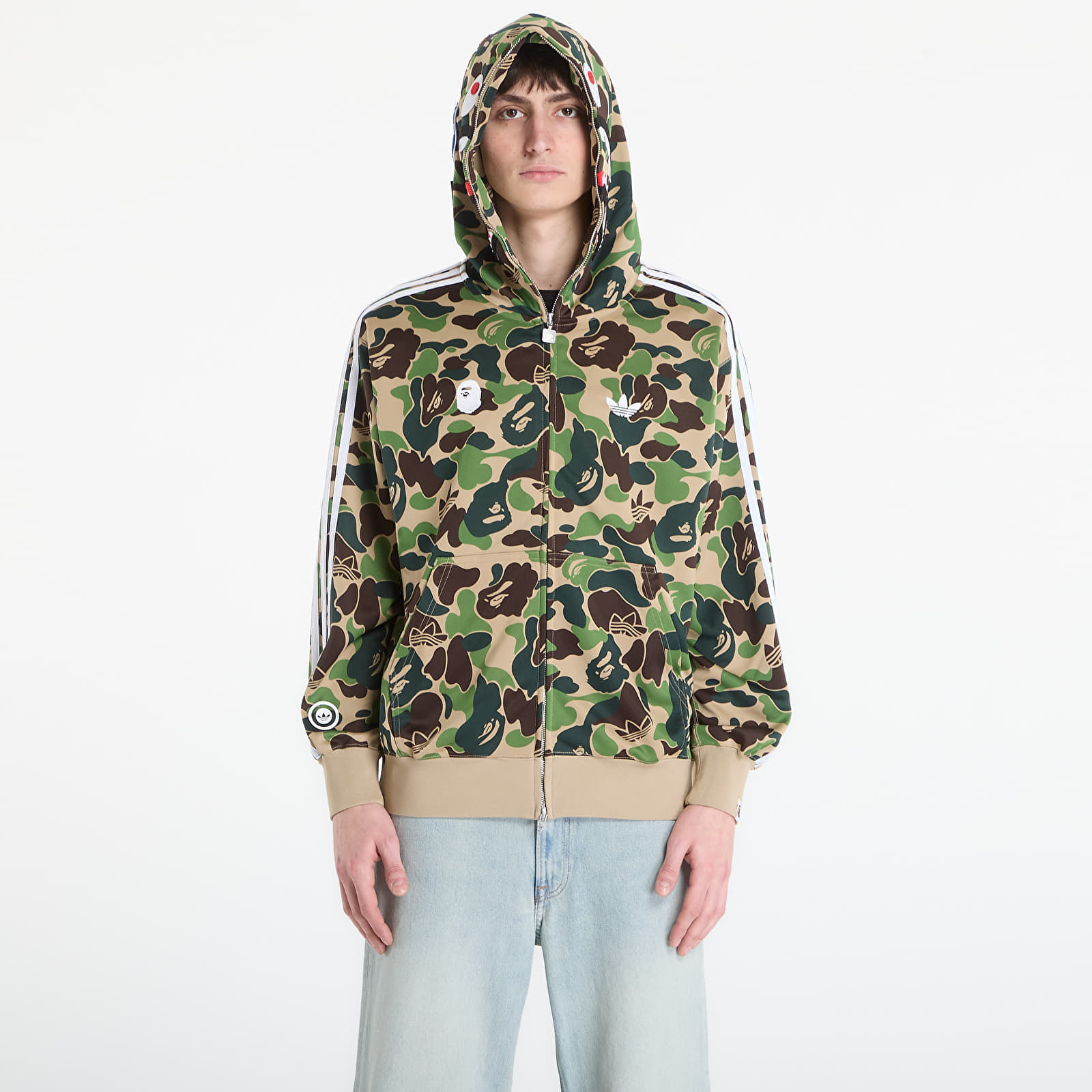 Суитшърт adidas Shark Track Hoodie Bape Jacket Crew Green M