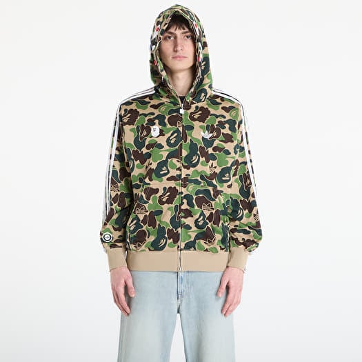 Verryttelypaita adidas x BAPE Shark Track Hoodie Jacket Crew Green