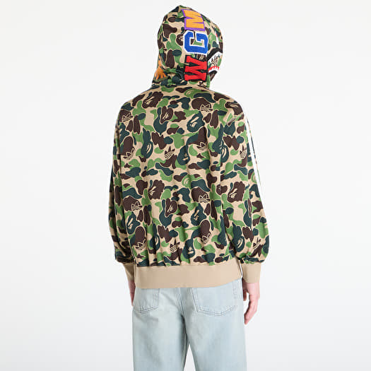 adidas Shark Track Hoodie Bape Jacket Crew Green | Footshop