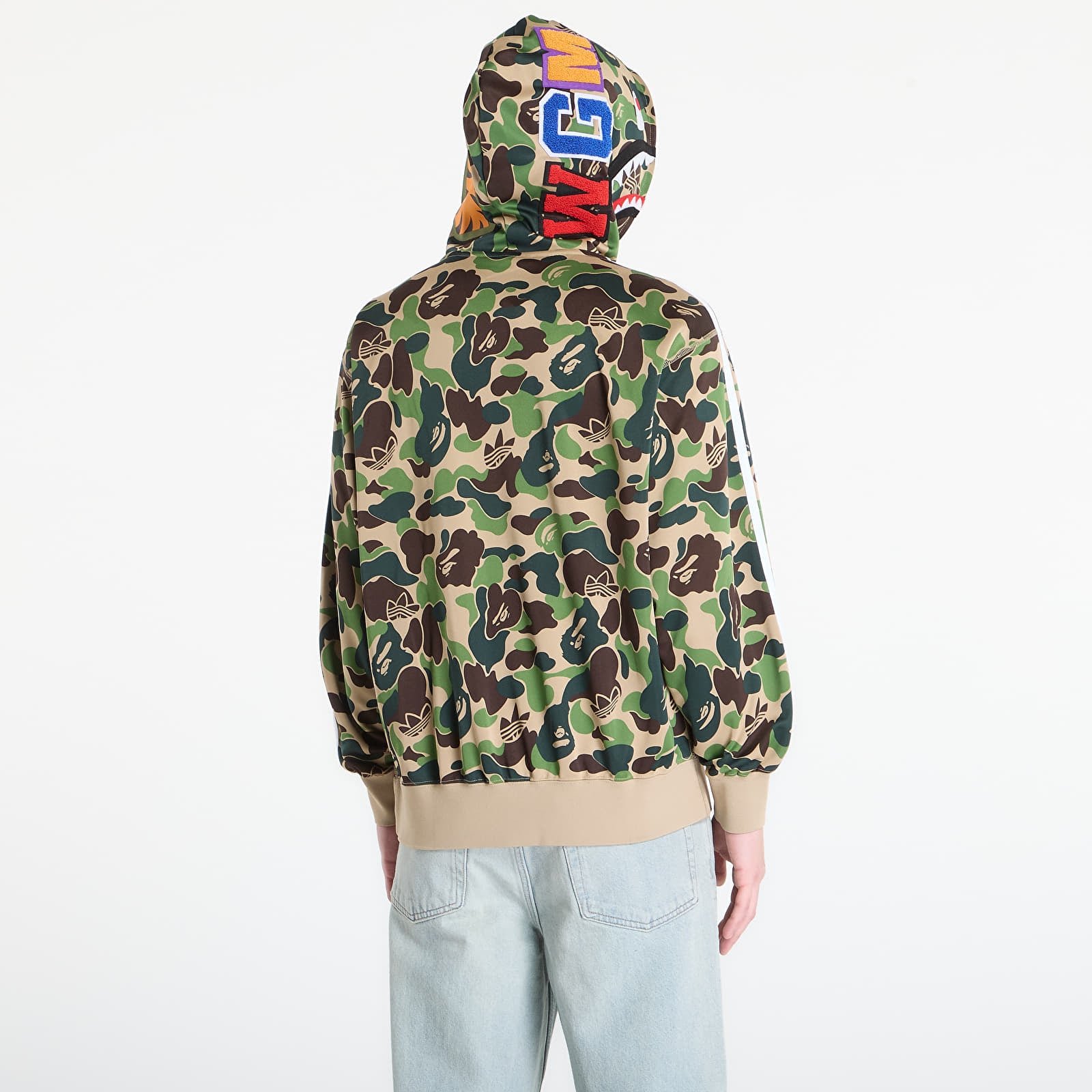 Hættetrøjer til mænd adidas x BAPE Shark Track Hoodie Jacket Crew Green
