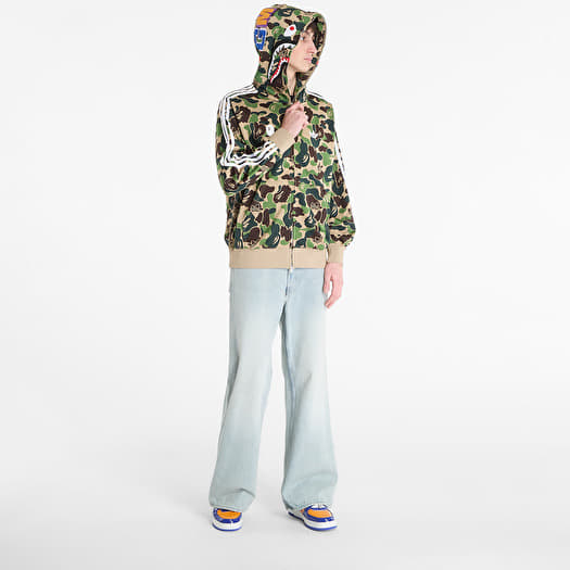 Men's hoodies adidas Shark Track Hoodie Bape Jacket Crew Green