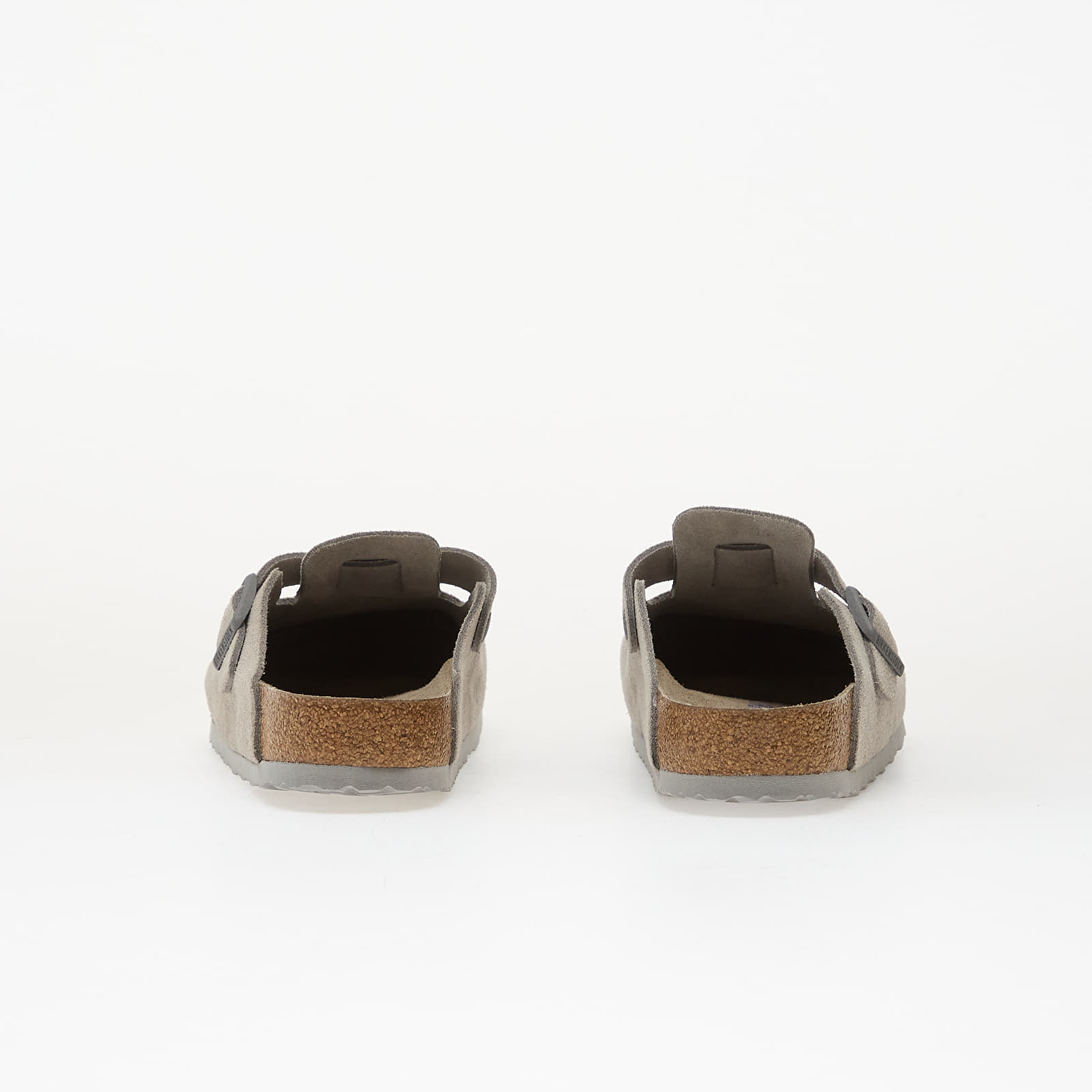 Herren Sneaker und Schuhe Birkenstock Boston Soft Footbed Suede Leather Unisex Stone Coin