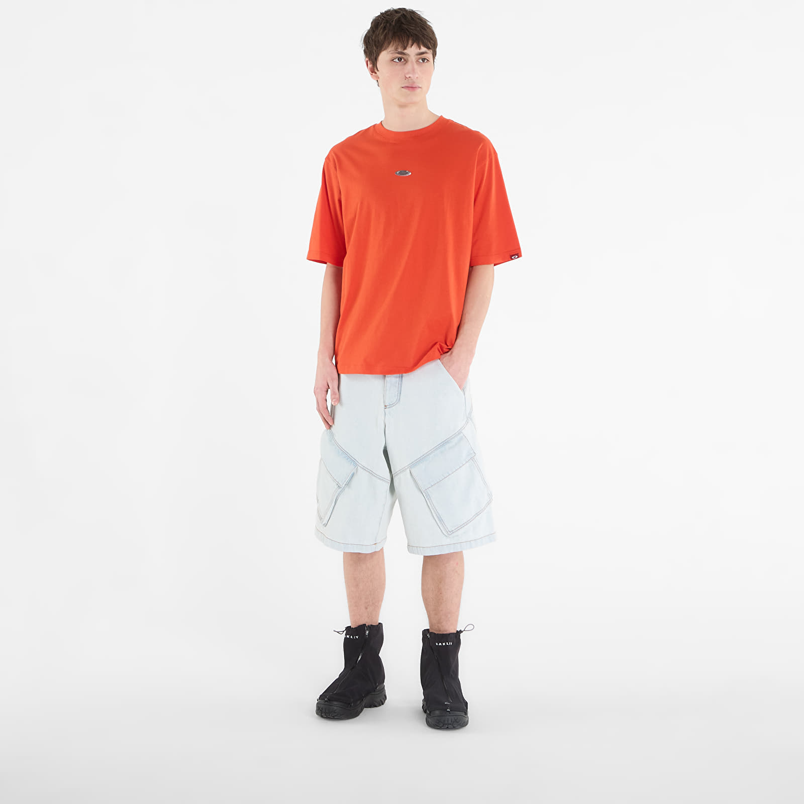 Männer T-Shirts Oakley Metal Ellipse Ss Tee Aviator Orange