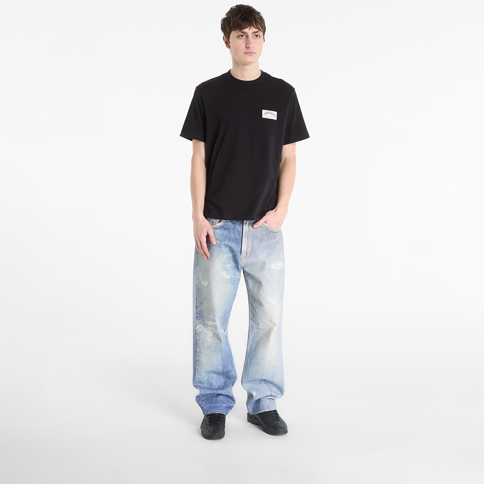 T-shirts Calvin Klein Jeans Ss 20S Easy Collegiate Tee Black