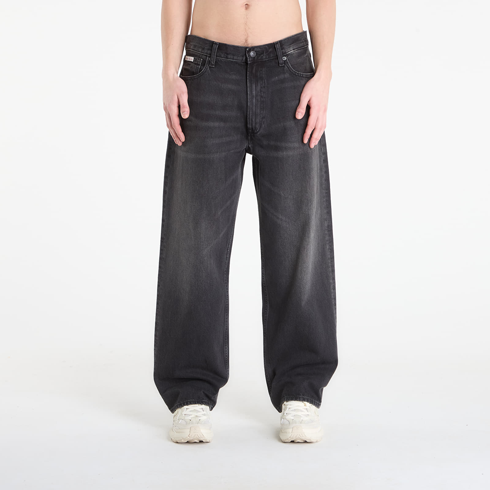 Blugi Calvin Klein Jeans Baggy Avery Black Stone Jeans Blue W35/L34