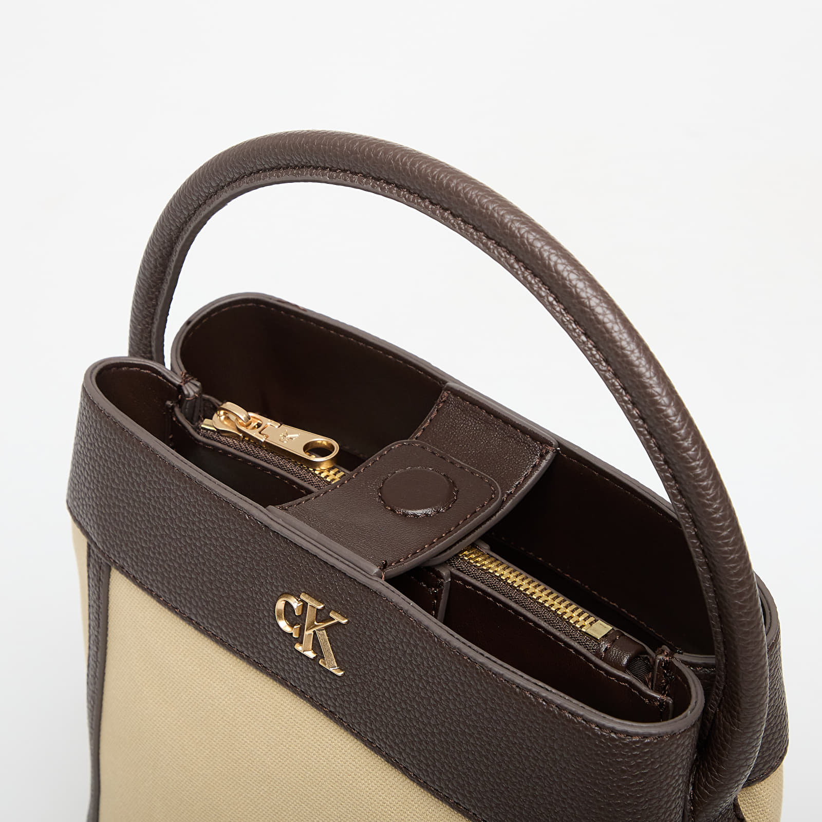 Håndtasker Calvin Klein Ck Canvas Bucket Bag With Strap Khaki Canvas