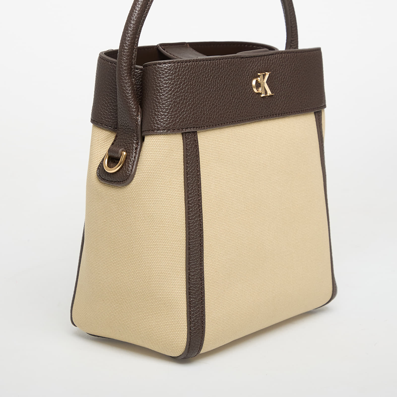 Håndtasker Calvin Klein Ck Canvas Bucket Bag With Strap Khaki Canvas