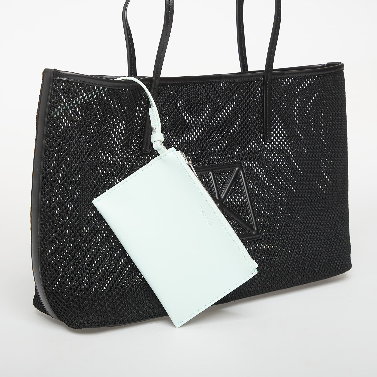 Sacs à bandoulière Calvin Klein Emblem Mesh Tote Black
