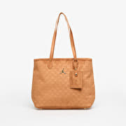Jordan Jam Suede Monogram Tote Cognac