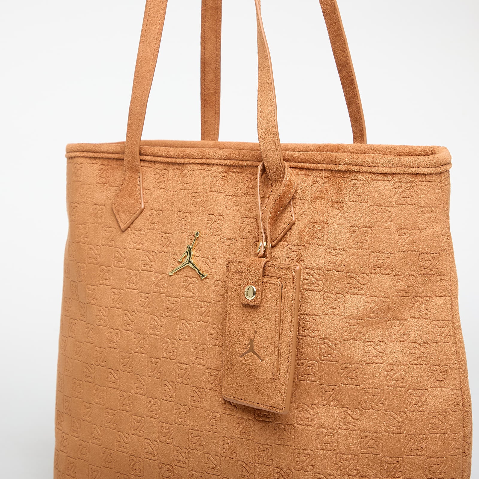 Τσάντες ώμου Jordan Jam Suede Monogram Tote Cognac
