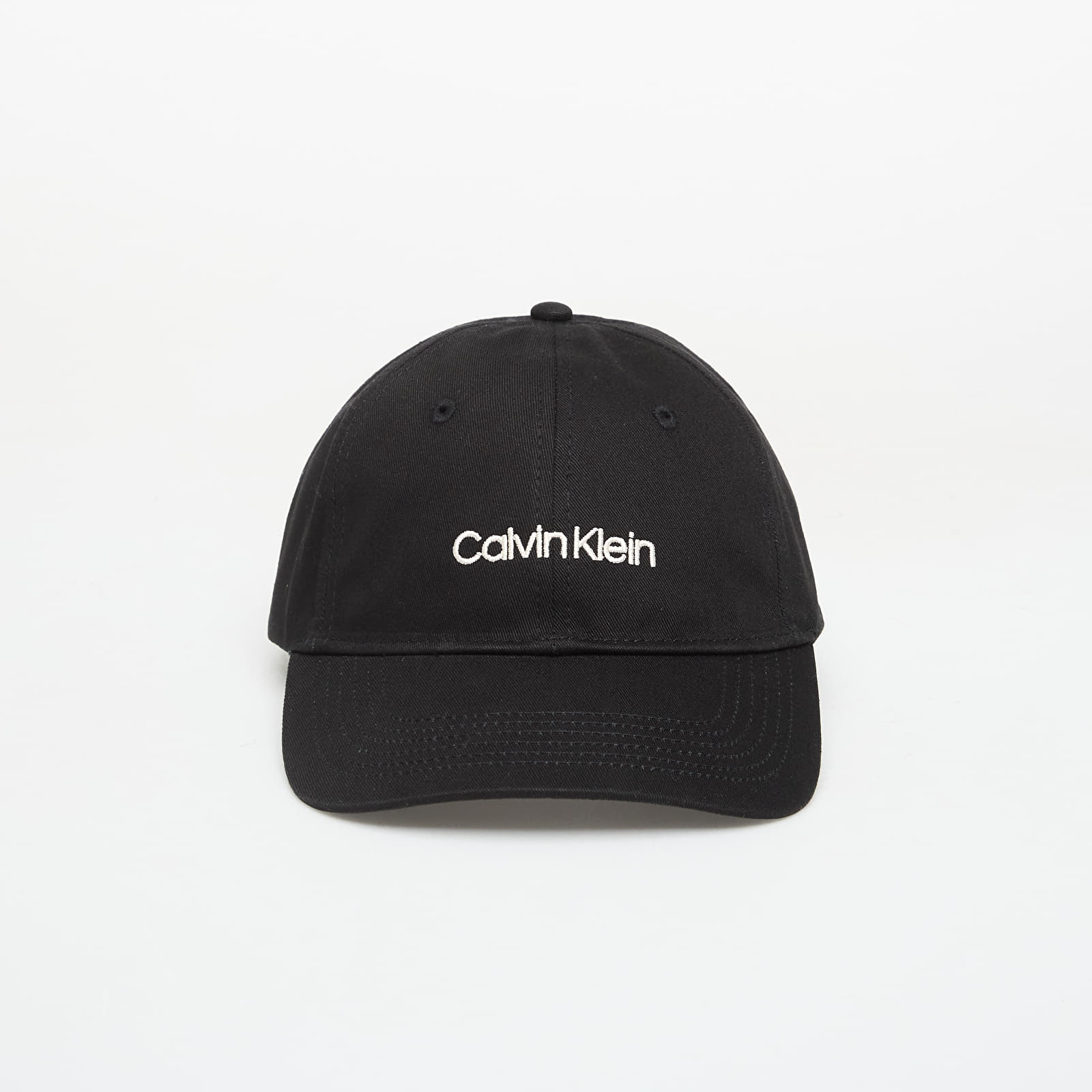 Caps for menn Calvin Klein Logo Embroidery Baseball Cap Black