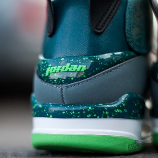 black green and blue jordans
