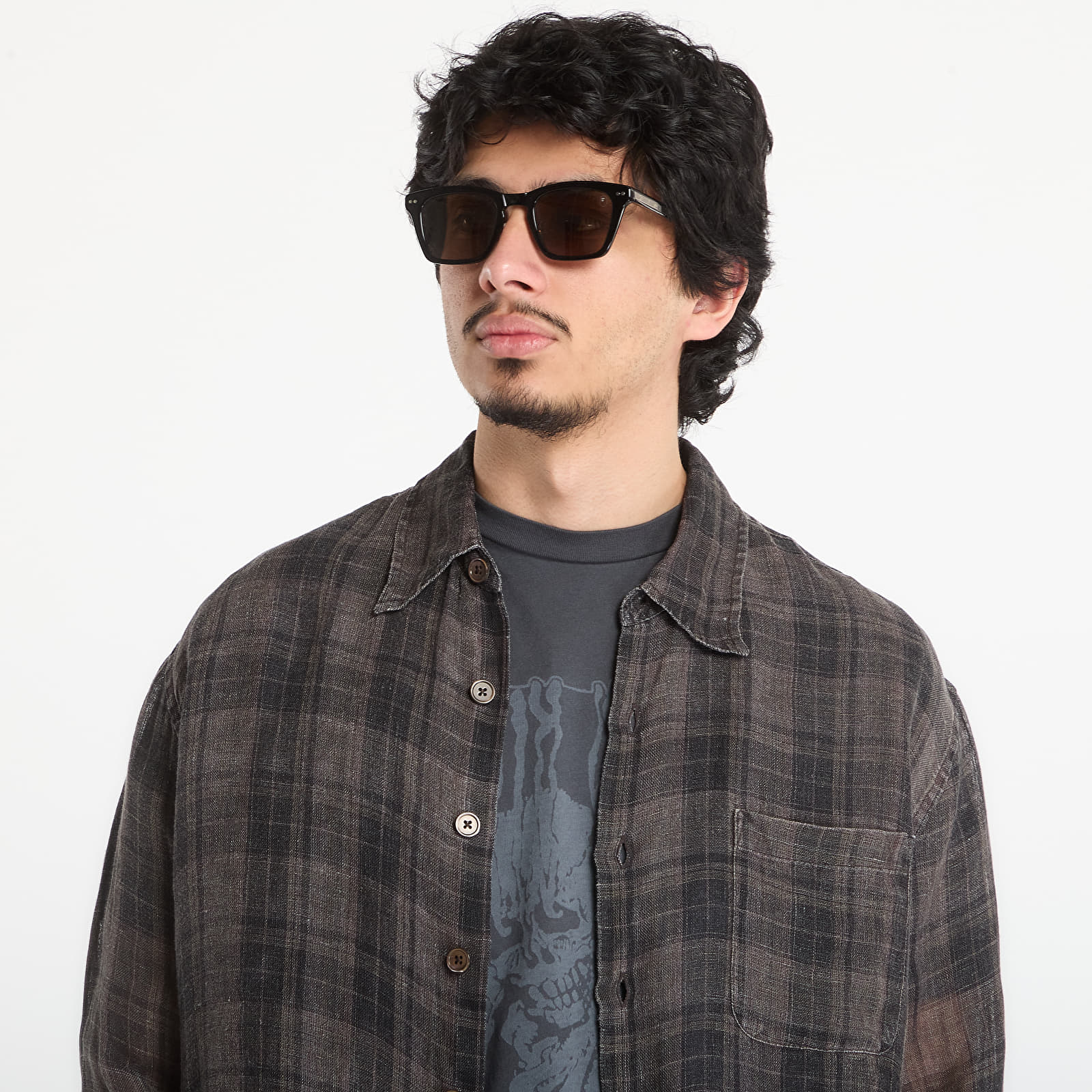 Hemden OUR LEGACY Above Shirt Penumbra Check Sheercoat Linen