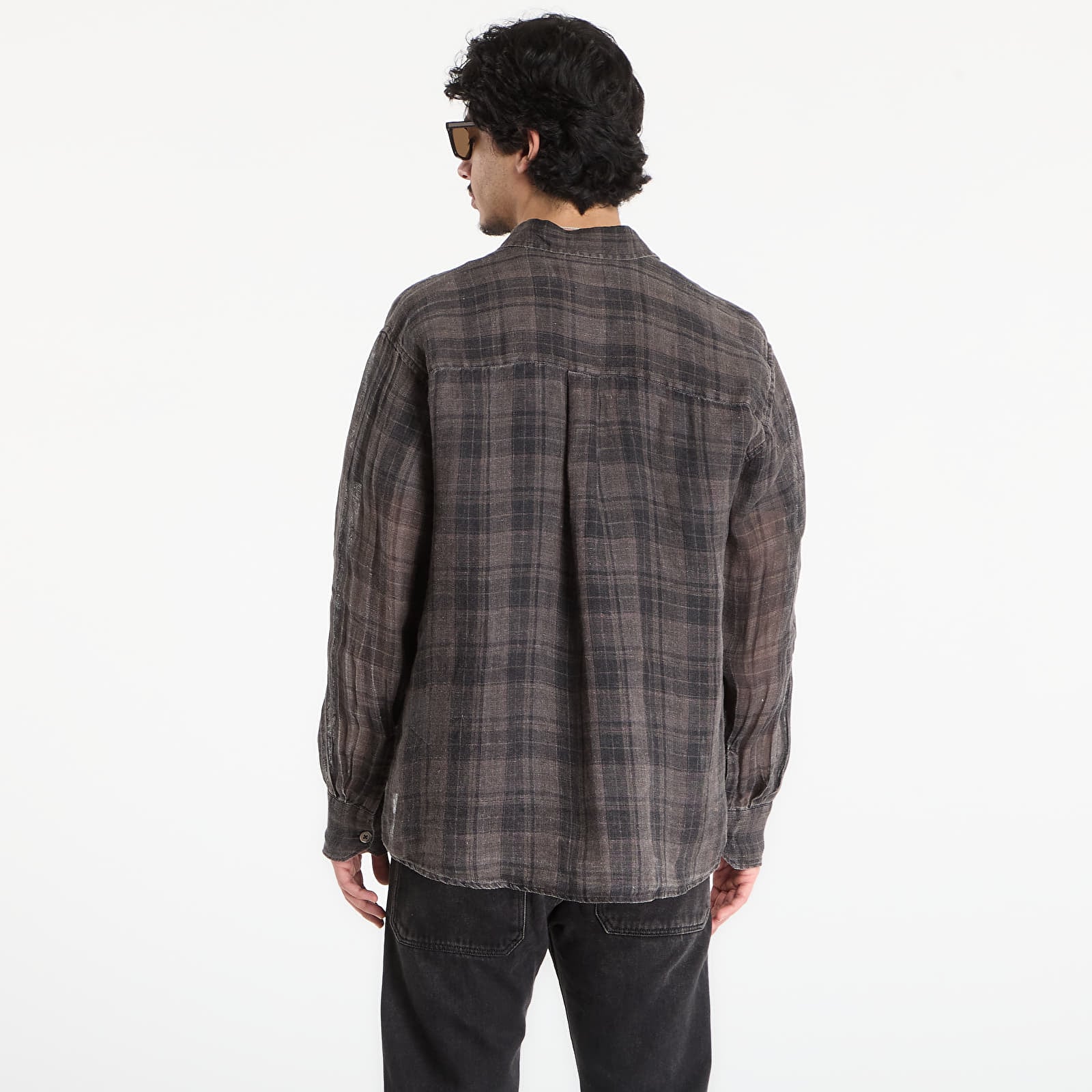 Hemden OUR LEGACY Above Shirt Penumbra Check Sheercoat Linen