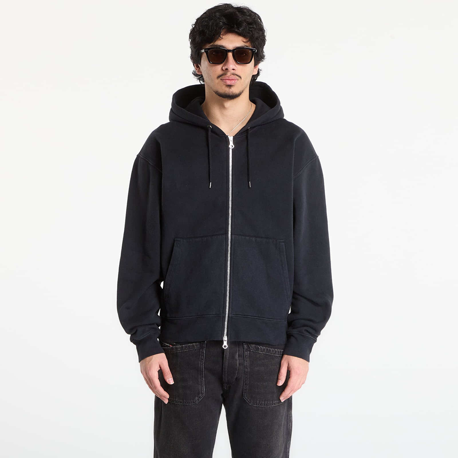 Dukserice OUR LEGACY Rascal Hood Washed Black Star Fleece