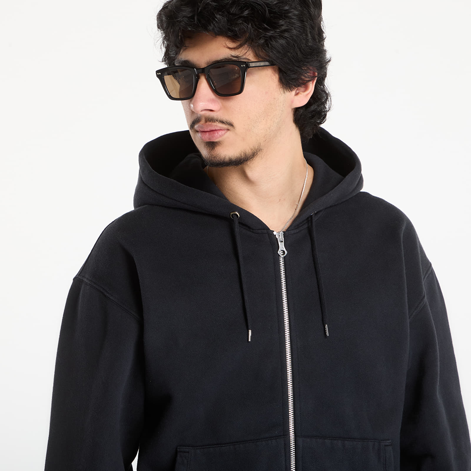 Dukserice OUR LEGACY Rascal Hood Washed Black Star Fleece