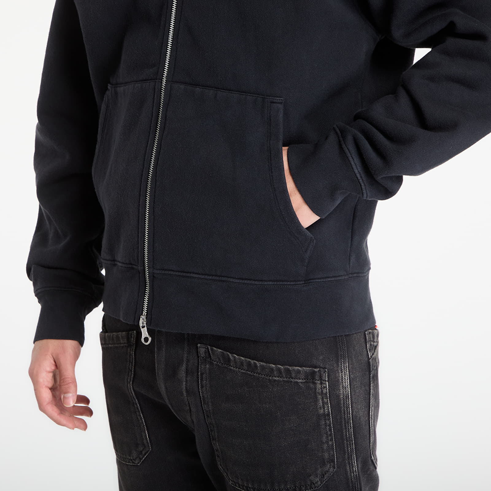 Dukserice OUR LEGACY Rascal Hood Washed Black Star Fleece