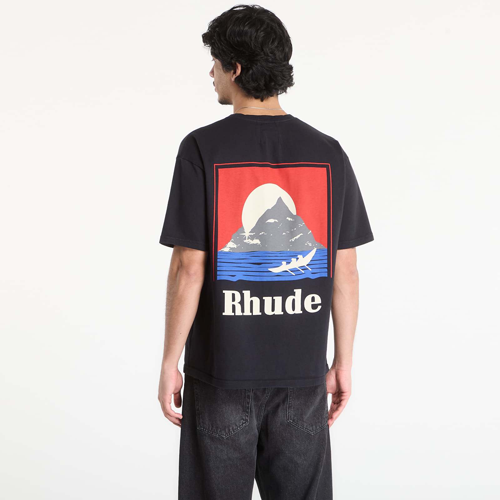   Μπλούζες Rhude Moonlight Regatta Tee Vintage Black/ Red/ Blue