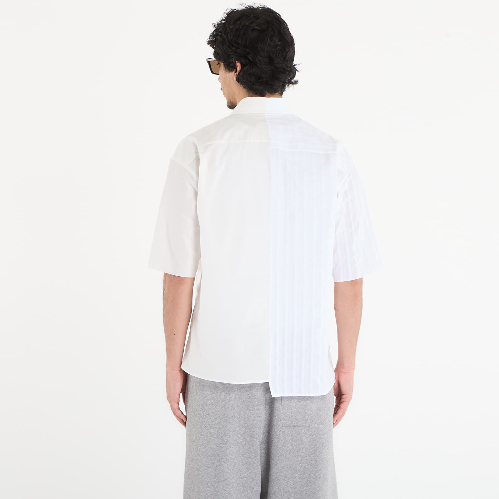 Hemden MM6 Short-Sleeved Shirt Dark Grey Melange/ Brown